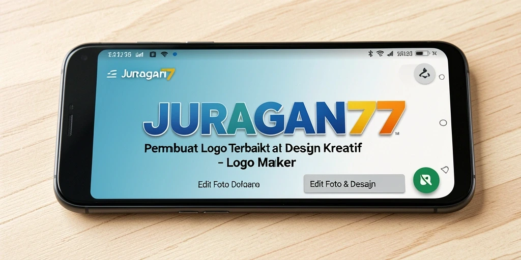 Tampilan antarmuka JURAGAN77 untuk pembuatan logo yang intuitif dan menarik.