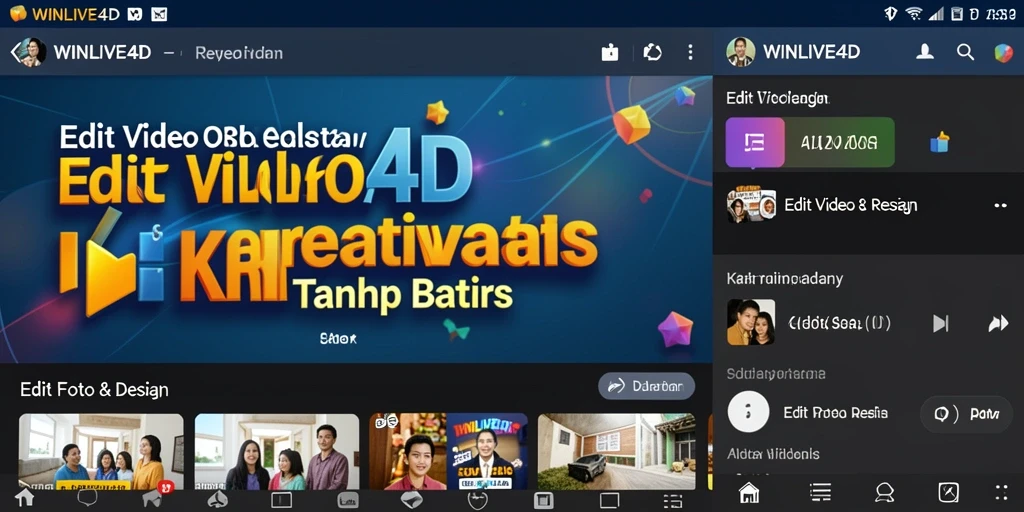 Antarmuka WINLIVE4D yang menarik untuk Edit Video Reels.