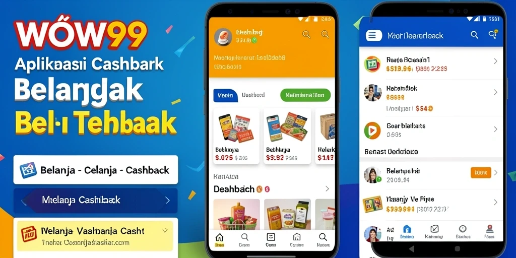 Antarmuka WOW99 menampilkan fitur Cashback yang intuitif dan menarik.